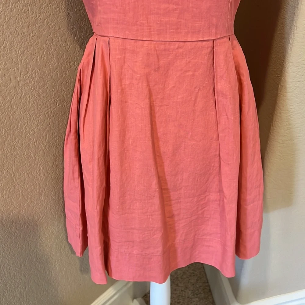 GAP Coral Linen Fit & Flare Sleeveless Dress - Picture 8 of 16